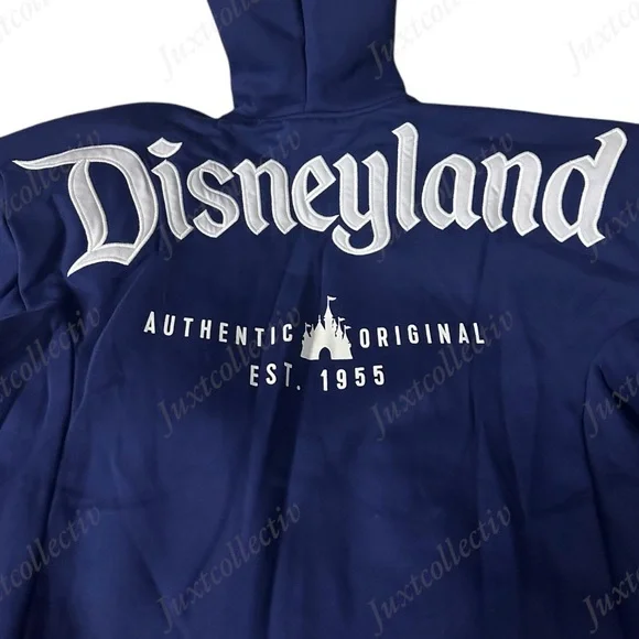 NWT Disneyland Logo Navy Blue Zip Hoodie